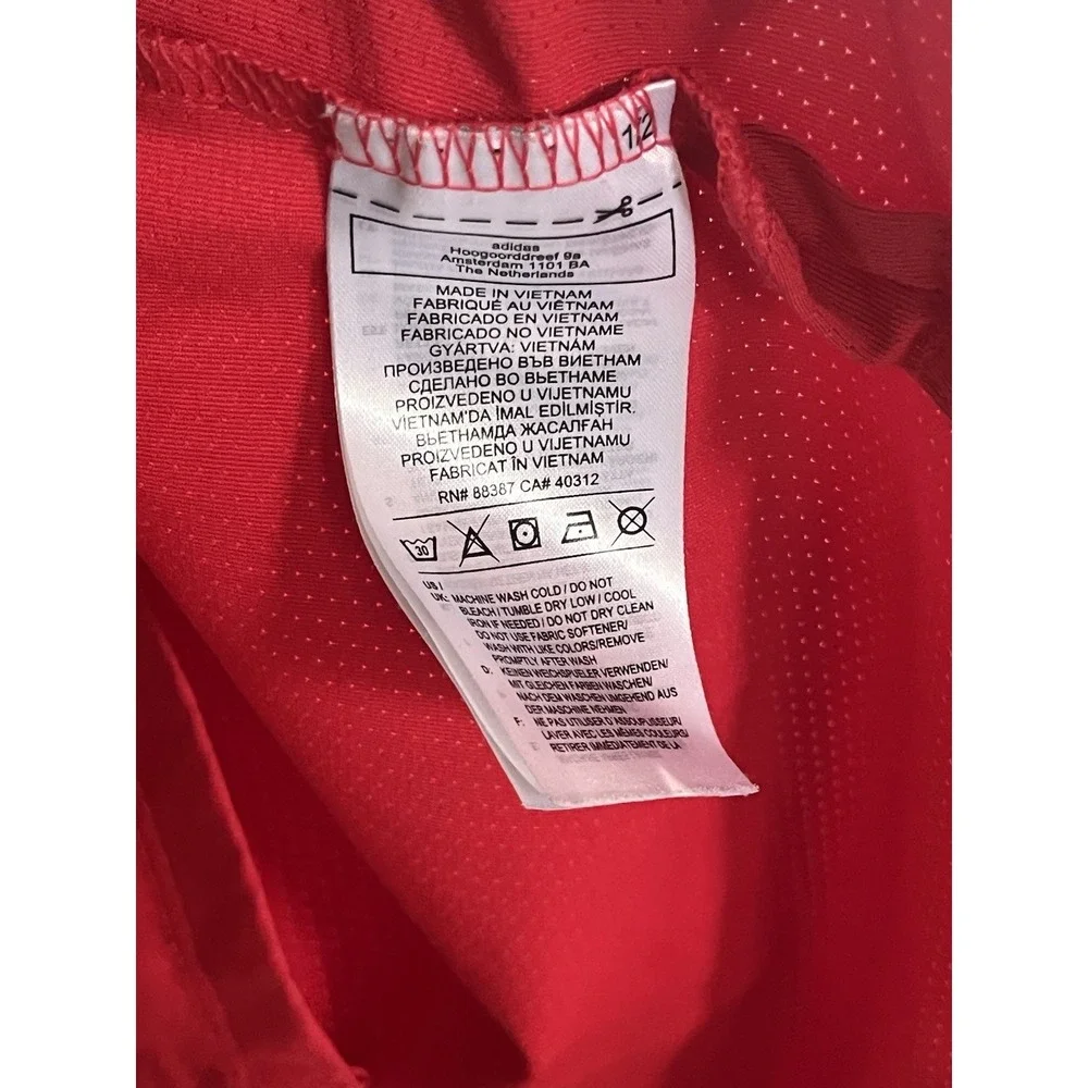 Adidas Men's Medium Aeroready Climacool‎ Red Short Sleeve Polo Shirt